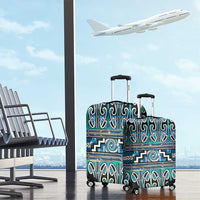 Maori Matariki Luggage Cover Green Galaxy Aesthetic Koru Art