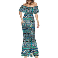 Maori Matariki Mermaid Dress Green Galaxy Aesthetic Koru Art