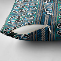 Maori Matariki Pillow Cover Green Galaxy Aesthetic Koru Art LT01 - Polynesian Pride