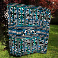 Maori Matariki Quilt Green Galaxy Aesthetic Koru Art LT01 - Polynesian Pride