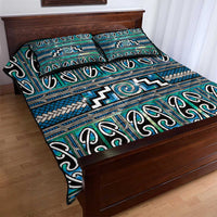 Maori Matariki Quilt Bed Set Green Galaxy Aesthetic Koru Art LT01 - Polynesian Pride