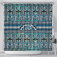 Maori Matariki Shower Curtain Green Galaxy Aesthetic Koru Art LT01 - Polynesian Pride