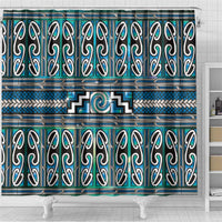 Maori Matariki Shower Curtain Green Galaxy Aesthetic Koru Art LT01 - Polynesian Pride