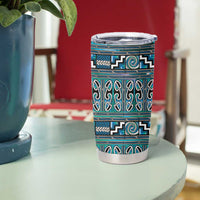 Maori Matariki Tumbler Cup Green Galaxy Aesthetic Koru Art