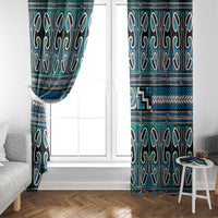 Maori Matariki Window Curtain Green Galaxy Aesthetic Koru Art LT01 - Polynesian Pride