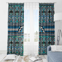 Maori Matariki Window Curtain Green Galaxy Aesthetic Koru Art LT01 - Polynesian Pride