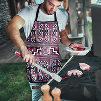Maori Matariki Apron Pink Galaxy Aesthetic Koru Art LT01 - Polynesian Pride