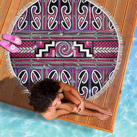 Maori Matariki Beach Blanket Pink Galaxy Aesthetic Koru Art LT01 - Polynesian Pride