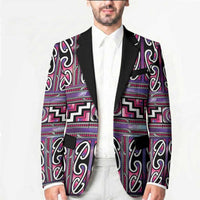 Maori Matariki Blazer Pink Galaxy Aesthetic Koru Art