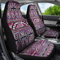 Maori Matariki Car Seat Cover Pink Galaxy Aesthetic Koru Art