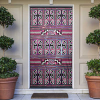 Maori Matariki Door Cover Pink Galaxy Aesthetic Koru Art