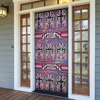 Maori Matariki Door Cover Pink Galaxy Aesthetic Koru Art