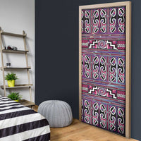 Maori Matariki Door Cover Pink Galaxy Aesthetic Koru Art