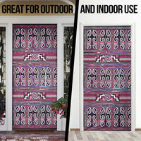 Maori Matariki Door Cover Pink Galaxy Aesthetic Koru Art