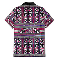 Maori Matariki Family Matching Tank Maxi Dress and Hawaiian Shirt Pink Galaxy Aesthetic Koru Art LT01 - Polynesian Pride