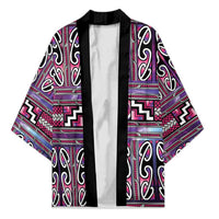 Maori Matariki Kimono Pink Galaxy Aesthetic Koru Art LT01 Unisex Pink - Polynesian Pride