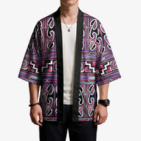 Maori Matariki Kimono Pink Galaxy Aesthetic Koru Art LT01 - Polynesian Pride