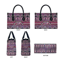 Maori Matariki Leather Bag Pink Galaxy Aesthetic Koru Art LT01 - Polynesian Pride