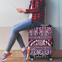 Maori Matariki Luggage Cover Pink Galaxy Aesthetic Koru Art