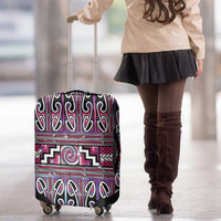 Maori Matariki Luggage Cover Pink Galaxy Aesthetic Koru Art