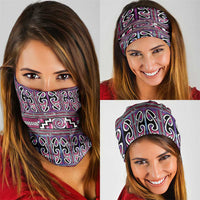 Maori Matariki Neck Gaiter Pink Galaxy Aesthetic Koru Art LT01 - Polynesian Pride