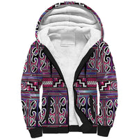 Maori Matariki Sherpa Hoodie Pink Galaxy Aesthetic Koru Art LT01 Unisex Pink - Polynesian Pride