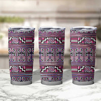 Maori Matariki Tumbler Cup Pink Galaxy Aesthetic Koru Art