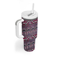 Maori Matariki Tumbler With Handle Pink Galaxy Aesthetic Koru Art