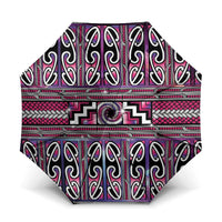 Maori Matariki Umbrella Pink Galaxy Aesthetic Koru Art LT01 One Size Folded 11.42 inch Opened Diameter 37.4 inch Pink - Polynesian Pride