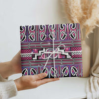 Maori Matariki Wrapping Paper Pink Galaxy Aesthetic Koru Art LT01 - Polynesian Pride