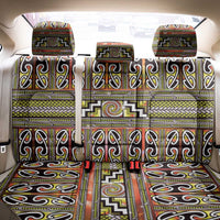 Maori Matariki Back Car Seat Cover Yellow Galaxy Aesthetic Koru Art