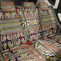 Maori Matariki Back Car Seat Cover Yellow Galaxy Aesthetic Koru Art