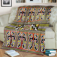 Maori Matariki Blanket Yellow Galaxy Aesthetic Koru Art LT01 - Polynesian Pride