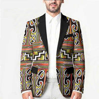 Maori Matariki Blazer Yellow Galaxy Aesthetic Koru Art