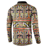 Maori Matariki Button Sweatshirt Yellow Galaxy Aesthetic Koru Art