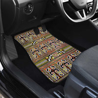 Maori Matariki Car Mats Yellow Galaxy Aesthetic Koru Art