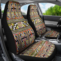 Maori Matariki Car Seat Cover Yellow Galaxy Aesthetic Koru Art