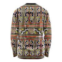 Maori Matariki Long Sleeve Shirt Yellow Galaxy Aesthetic Koru Art
