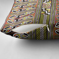 Maori Matariki Pillow Cover Yellow Galaxy Aesthetic Koru Art LT01 - Polynesian Pride