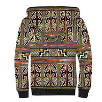 Maori Matariki Sherpa Hoodie Yellow Galaxy Aesthetic Koru Art