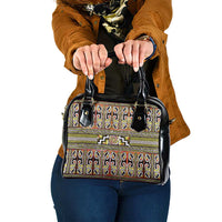 Maori Matariki Shoulder Handbag Yellow Galaxy Aesthetic Koru Art