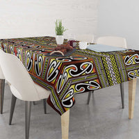 Maori Matariki Tablecloth Yellow Galaxy Aesthetic Koru Art