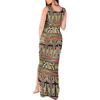Maori Matariki Tank Maxi Dress Yellow Galaxy Aesthetic Koru Art