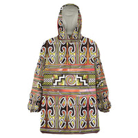 Maori Matariki Wearable Blanket Hoodie Yellow Galaxy Aesthetic Koru Art LT01 One Size Yellow - Polynesian Pride