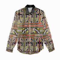 Maori Matariki Women Casual Shirt Yellow Galaxy Aesthetic Koru Art LT01 - Polynesian Pride