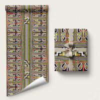 Maori Matariki Wrapping Paper Yellow Galaxy Aesthetic Koru Art