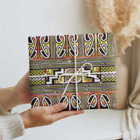 Maori Matariki Wrapping Paper Yellow Galaxy Aesthetic Koru Art