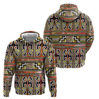 Maori Matariki Zip Hoodie Yellow Galaxy Aesthetic Koru Art