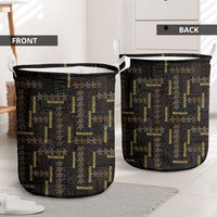 Hawaii Brown Plumeria Lei Black Laundry Basket Frangipani Floral Heritage Art