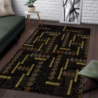 Hawaii Brown Plumeria Lei Black Area Rug Frangipani Floral Heritage Art